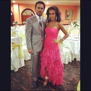 Pink/Coral Jovani High-Low Dress